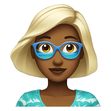 Women on sunny island  sticker