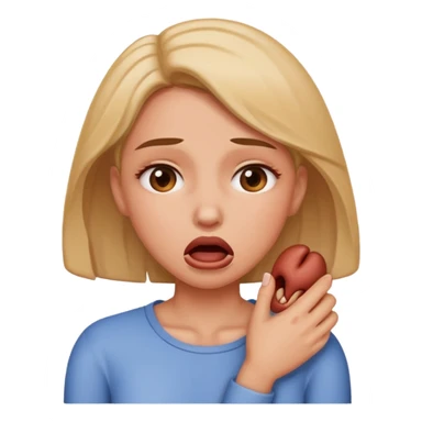 Woman self choking sticker