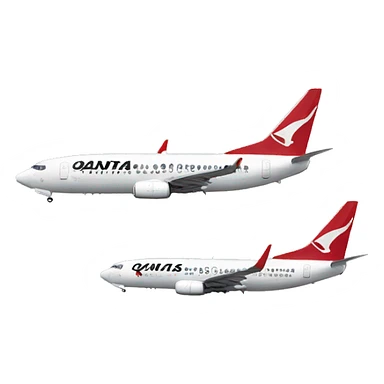 Qantas 737 sticker