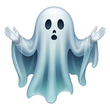 spooky ghost-like phantom, ethereal apparition sticker