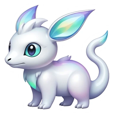  Iridescent white pale fakemon-creature  sticker