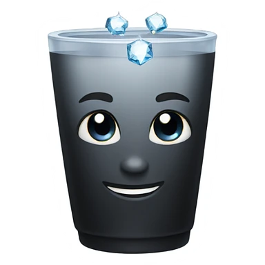 black tumbler with diamonds sticker