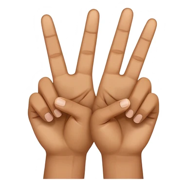 Peace sign with fingers sticker