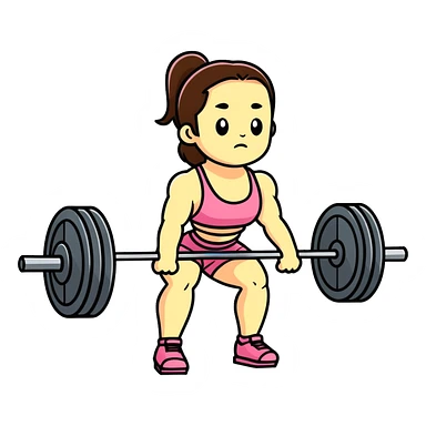 Girl Deadlifting sticker