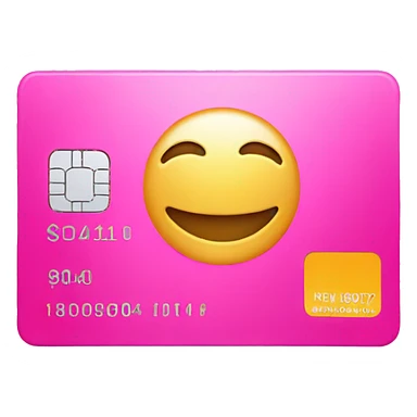 Pink credit card sticker