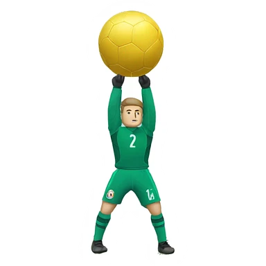 Gardien de foot qui arrete un ballon sticker