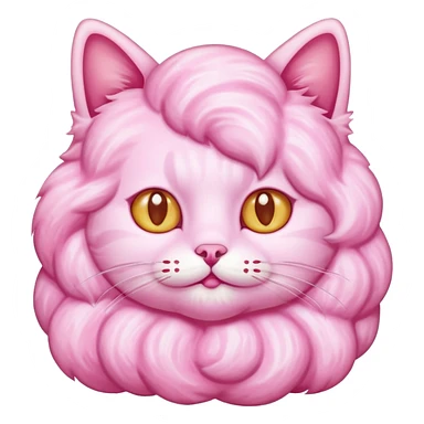cat made of cotton candy sticker