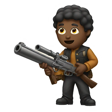  master holding a long gun sticker