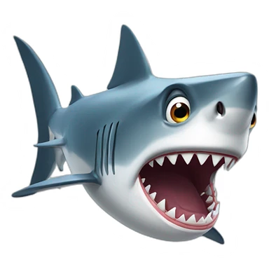 shark shocked sticker
