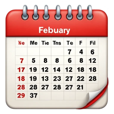 dibuja el 11 de febrero y de fondo un calendario sticker