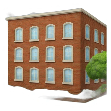 brick and garden outside building sticker