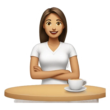 Mujer blanca con pelo cafe sticker