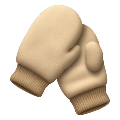 Beige mittens sticker