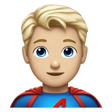 superman blonde boy with blue eyes sticker