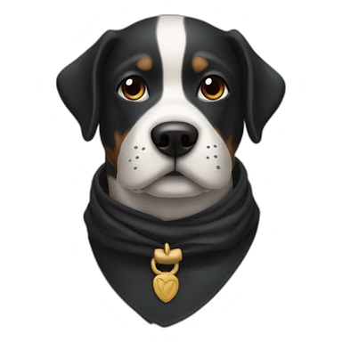 Chien noir avec une écharpe de maire sticker