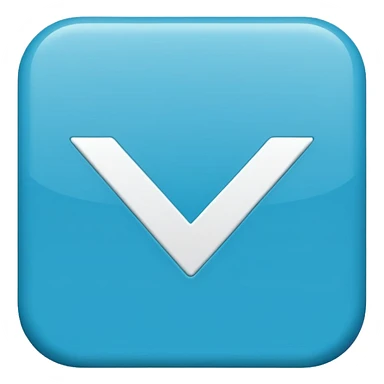 blue check mark in a square sticker