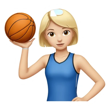 a young girl with blonde hair is playing sports sticker