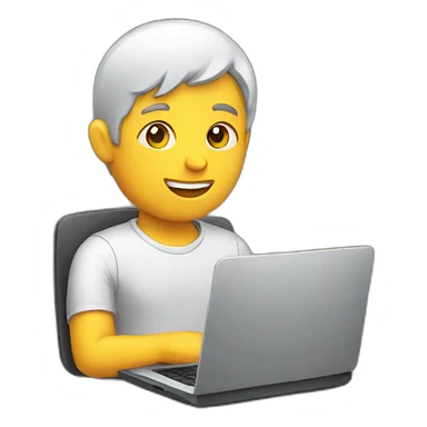 person with a laptop sticker