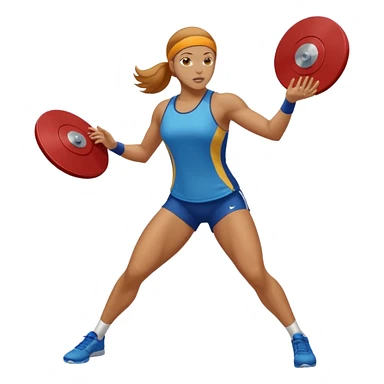 track and field throwing event female throwing discus more covered up sticker