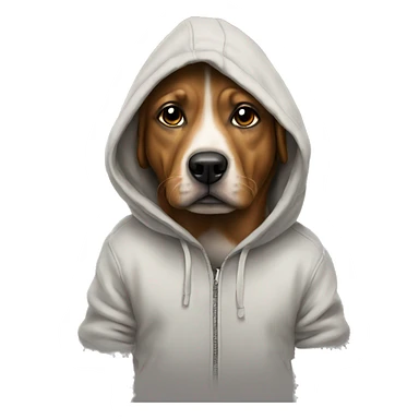 Dog in a hoodie  sticker