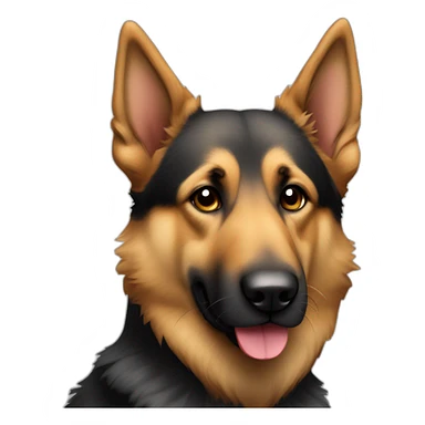 Berger allemand avec des Cœur dans les yeux et les oreilles qui tombent sticker