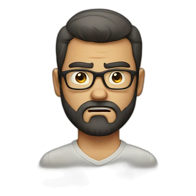 So angry a bearded guy with glasses sticker