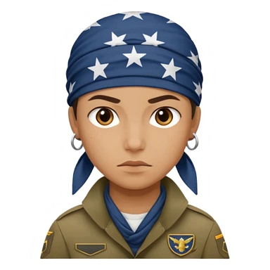 uniformed with bandanna sticker