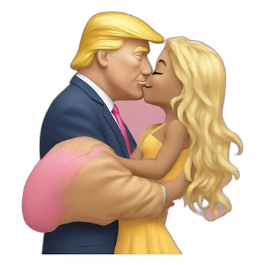 trump kissing his daughter, positivity, inclusiveness sticker