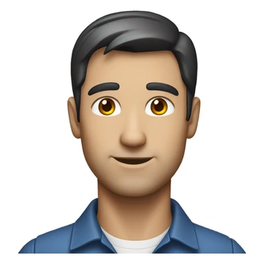 male engineer with short dark hair sticker