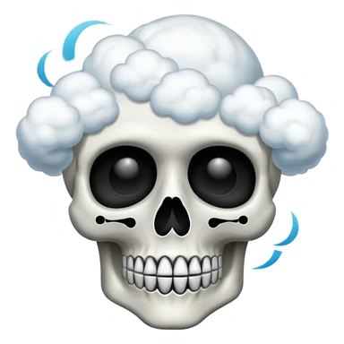 Calavera con nubes sticker