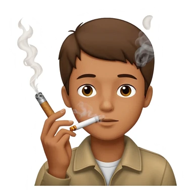 A boy smoking a big joint sticker