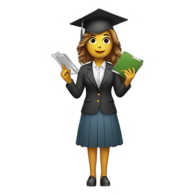 Eagle dressed as a female teacher sticker