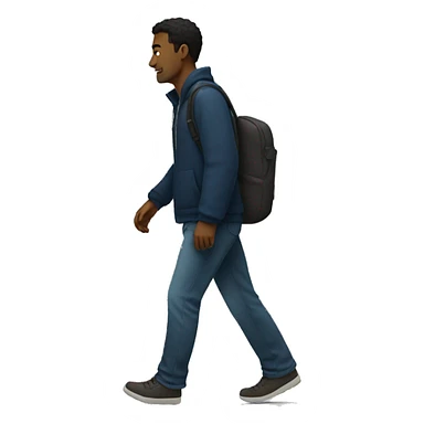 Man WALKING IN NIGhT sticker