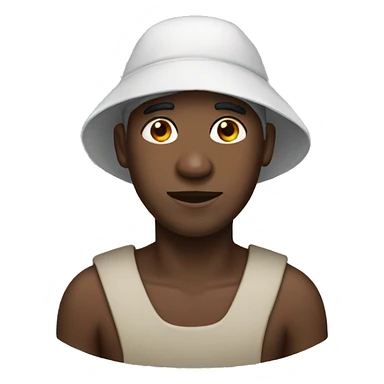 Black man wearing bonnet sticker
