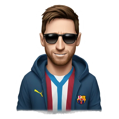 Messi wearing sunglasses sticker