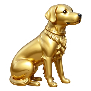 golden dog statuse sticker