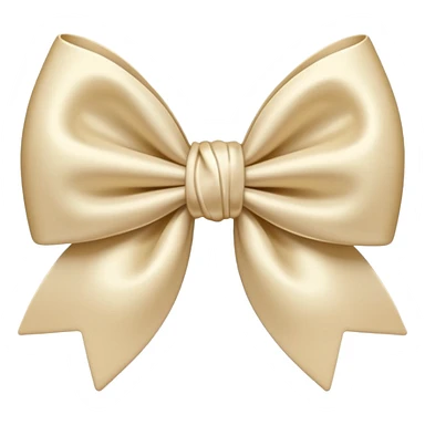 Cream bow sticker