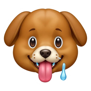 dog sticking it’s tongue out  sticker