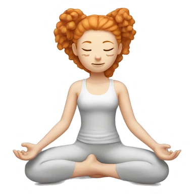 Ginger girl yoga sticker