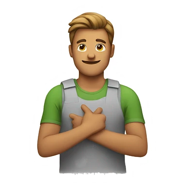 a guy making an x sign by crossing his hands sticker