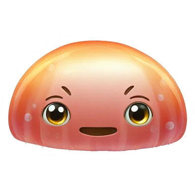 Jellyfish with fish sticker