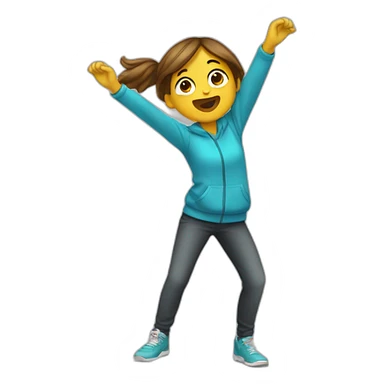 Fille qui fait un dab sticker