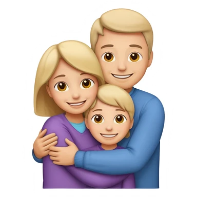 emoji de abrazar a papa y mama sticker