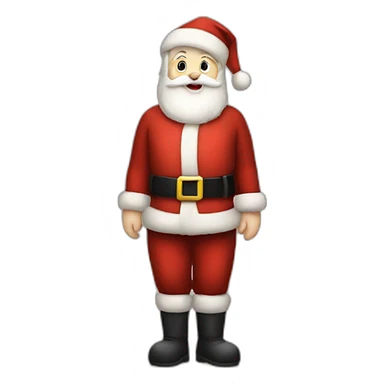 pale skin santa claus full body sticker