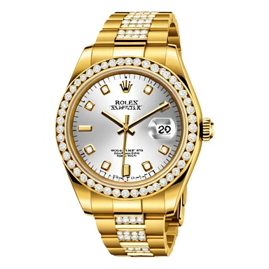 rolex wysadzany cały diamentami sticker