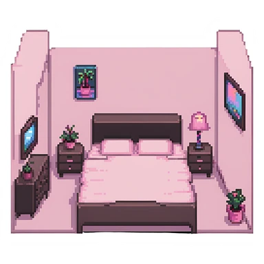 pink aesthetic bedroom sticker
