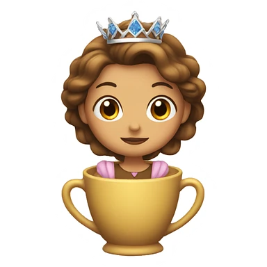 Princess in a cup sticker