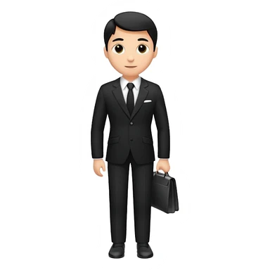 Black suit  sticker