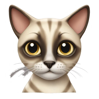 Siamese striped cat sticker