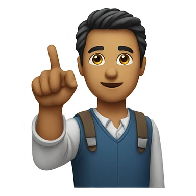 person pointing finger sticker